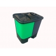 40L分類腳踏塑料垃圾桶-都程塑料